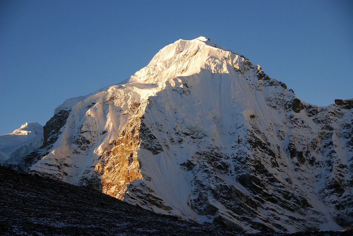 44 Dorje Lakpa and Gur Karpo Ri At Sunrise From Shishapangma Southwest Advanced Base Camp Dorje Lakpa, (6966m) and Gur Karpo Ri (6889m) dominate the view to the south at sunrise from Shishapangma Southwest Advanced Base Camp.